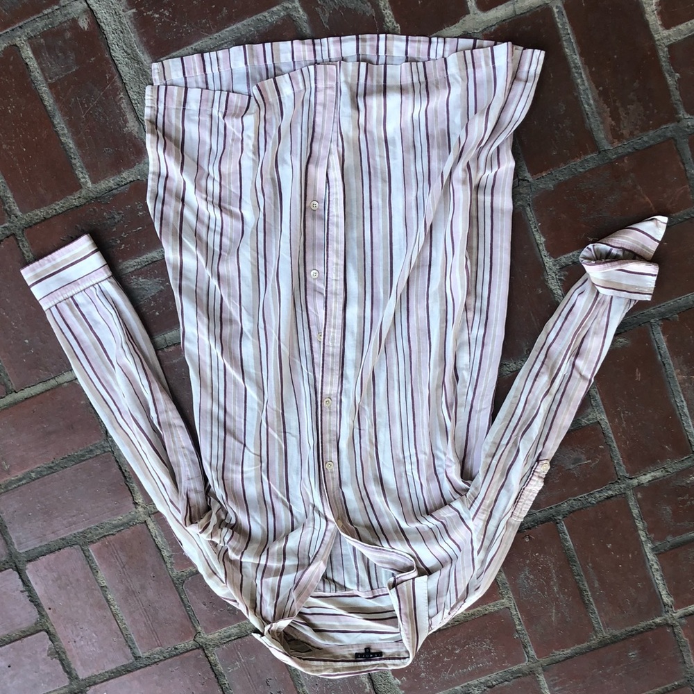 Theory Striped Button-up Shirt